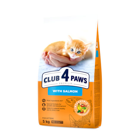 CLUB 4 PAWS PREMIUM PENTRU PISOI «CU SOMON». HRANĂ USCATĂ COMPLET