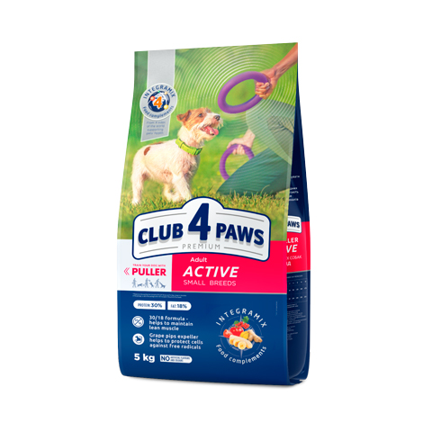 CLUB 4 PAWS PREMIUM «ACTIV». HRANĂ USCATĂ COMPLETĂ PENTRU C INI ADULȚI ACTIVI DE RASE MICI