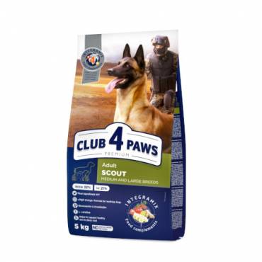 CLUB 4 PAWS PREMIUM „CÂINI DE LUCRU” HRANĂ USCATĂ COMPLETĂ PENTRU CÂINI DE LUCRU DE TALIE MEDIE ȘI MARE