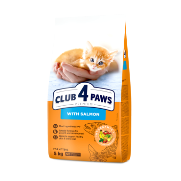 CLUB 4 PAWS PREMIUM PENTRU PISOI «CU SOMON». HRANĂ USCATĂ COMPLET